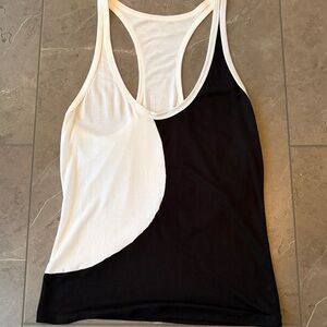 Benetton Black and White Tank Top